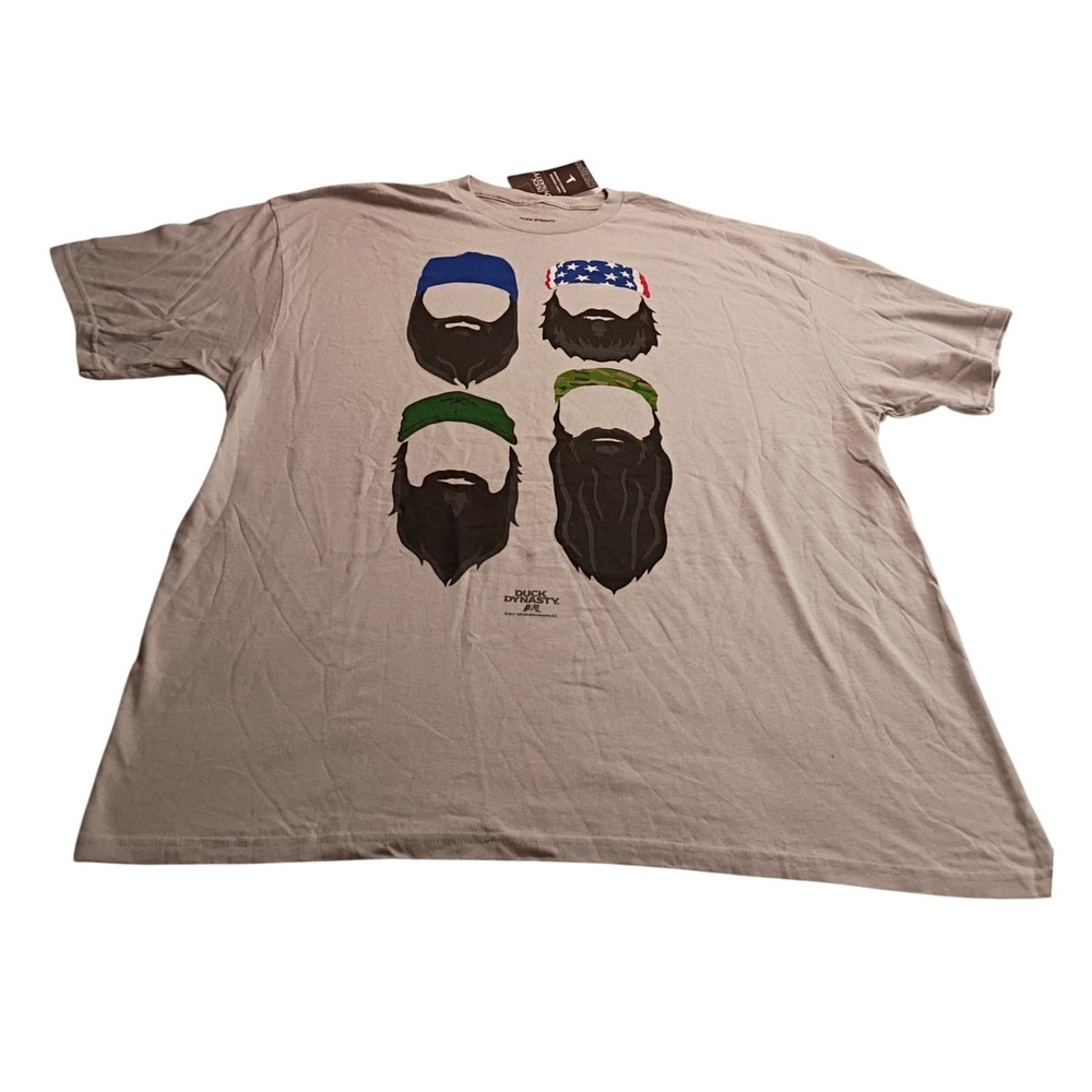 Duck Dynasty A&E Men's 2XL Gray Graphic T-Shirt Beards Redneck Approved New NWT